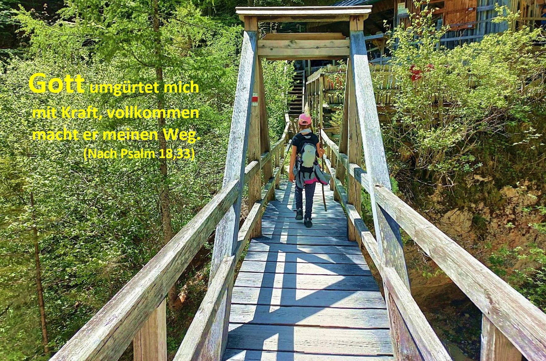 Gott umgürtet mich mit Kraft, vollkommen macht er meinen Weg. (Nach Psalm 18,33)