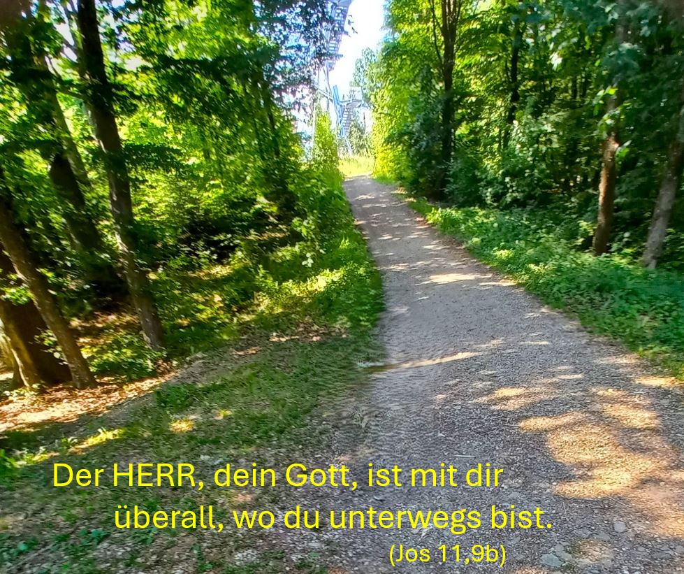 Der HERR, dein Gott, ist mit dir überall, wo du unterwegs bist. (Jos 11,9b)