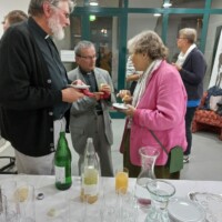 Teilnehmer des Vortrags bei der Agape Teilnehmer des Vortrags bei der Agape