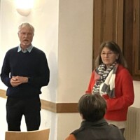 Vortragender Dr. Mosser mit Präsidentin Frau Dr. Moser