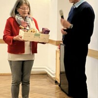 Vortragender Dr. Mosser mit Präsidentin Frau Dr. Moser